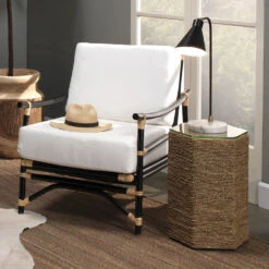 Chronicle 20 Inch 60.00 Watt Black / Antique Brass / White Marble Task Lamp Portable Light -Lighting Store 1chro tlbk 8 1