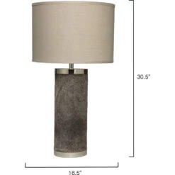 Column 30 Inch 150.00 Watt Grey Table Lamp Portable Light -Lighting Store 1colu tlgh 5