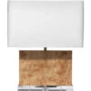 Parallel 21.75 Inch 150 Watt Natural Burl Wood Table Lamp Portable Light