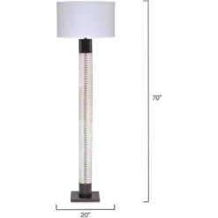Sheridan 70 Inch 150.00 Watt White Hide & Oil Rubbed Bronze Metal Floor Lamp Portable Light -Lighting Store 1sher flwh 2
