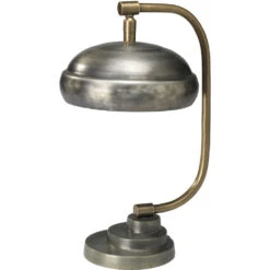 Steam Punk 14 Inch 25.00 Watt Gun Metal Table Lamp Portable Light