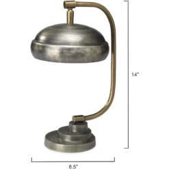 Steam Punk 14 Inch 25.00 Watt Gun Metal Table Lamp Portable Light -Lighting Store 1stea tlgm 5 1