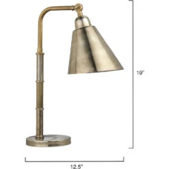 Vilhelm 19 Inch 60.00 Watt Antique Silver And Antique Brass Task Lamp Portable Light -Lighting Store 1vilh tlab 5 1
