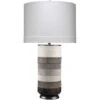 Winslow 33 Inch 150.00 Watt White / Light Grey / Dark Grey Hide Table Lamp Portable Light -Lighting Store 1wins tlhi