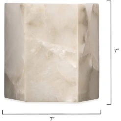 Borealis 1 Light 7 Inch Alabaster Wall Sconce Wall Light, Hexagon 8 Borealis 1 Light 7 Inch Alabaster Wall Sconce Wall Light, Hexagon -Lighting Store 4bore scal 2