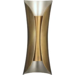 Capsule 2 Light 5 Inch Antique Brass & Antique Silver Interior Wall Sconce Wall Light