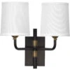 Lawton 2 Light 13 Inch Oil Rubbed Bronze W/ Antique Brass Accents Double Arm Wall Sconce Wall Light