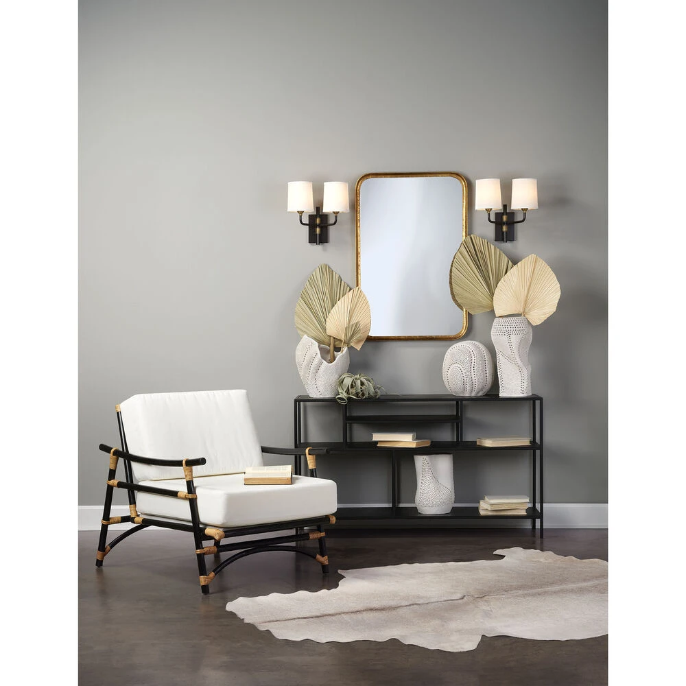 Lawton 2 Light 13 Inch Oil Rubbed Bronze W/ Antique Brass Accents Double Arm Wall Sconce Wall Light 10 Lawton 2 Light 13 Inch Oil Rubbed Bronze W/ Antique Brass Accents Double Arm Wall Sconce Wall Light - Image 8