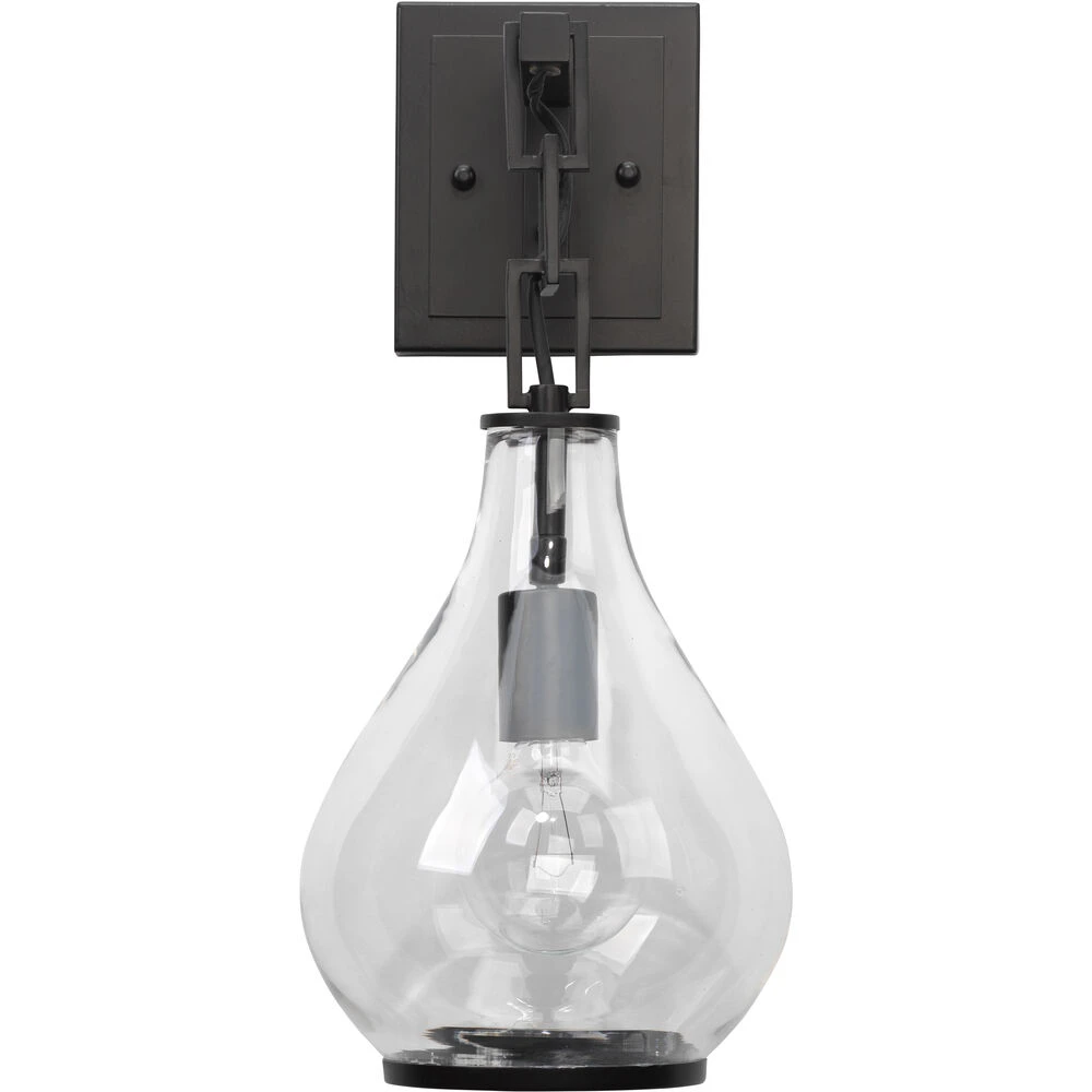 Tear Drop 1 Light 8 Inch Clear Glass & Oil Rubbed Bronze Metal Wall Sconce Wall Light 3 Tear Drop 1 Light 8 Inch Clear Glass & Oil Rubbed Bronze Metal Wall Sconce Wall Light