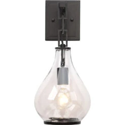 Tear Drop 1 Light 8 Inch Clear Glass & Oil Rubbed Bronze Metal Wall Sconce Wall Light 11 Tear Drop 1 Light 8 Inch Clear Glass & Oil Rubbed Bronze Metal Wall Sconce Wall Light -Lighting Store 4tear scob 4 1