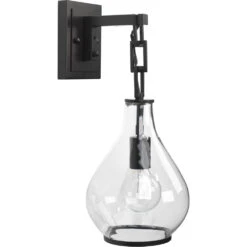 Tear Drop 1 Light 8 Inch Clear Glass & Oil Rubbed Bronze Metal Wall Sconce Wall Light 12 Tear Drop 1 Light 8 Inch Clear Glass & Oil Rubbed Bronze Metal Wall Sconce Wall Light -Lighting Store 4tear scob 5 1