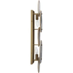 Trinity 2 Light 6.5 Inch Pale Lavender & Antique Brass Wall Sconce Wall Light -Lighting Store 4trin lglv 5