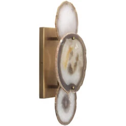 Trinity 1 Light 7 Inch Pale Lavender Agate & Antique Brass Wall Sconce Wall Light 30 Trinity 1 Light 7 Inch Pale Lavender Agate & Antique Brass Wall Sconce Wall Light -Lighting Store 4trin sclv 12 1