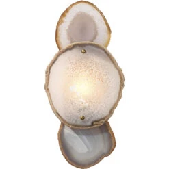 Trinity 1 Light 7 Inch Pale Lavender Agate & Antique Brass Wall Sconce Wall Light -Lighting Store 4trin sclv 4