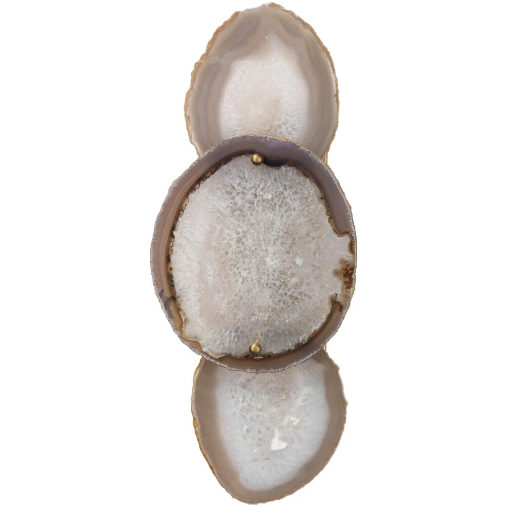 Trinity 1 Light 7 Inch Pale Lavender Agate & Antique Brass Wall Sconce Wall Light 11 Trinity 1 Light 7 Inch Pale Lavender Agate & Antique Brass Wall Sconce Wall Light - Image 9