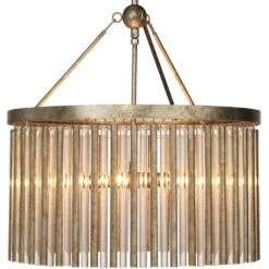 Andromeda 6 Light 24 Inch Champagne Leaf Chandelier Ceiling Light -Lighting Store 5andr chch 2
