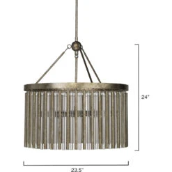 Andromeda 6 Light 24 Inch Champagne Leaf Chandelier Ceiling Light -Lighting Store 5andr chch 6