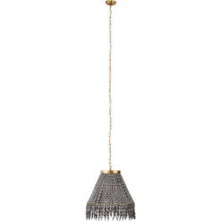Angelou 3 Light 20 Inch Gold Beaded Chandelier Ceiling Light