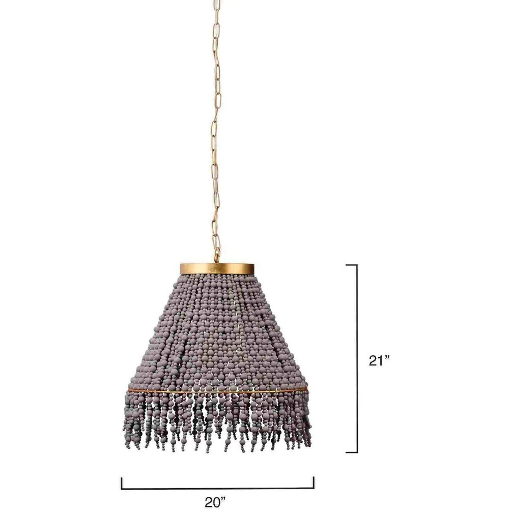 Angelou 3 Light 20 Inch Gold Beaded Chandelier Ceiling Light 5 Angelou 3 Light 20 Inch Gold Beaded Chandelier Ceiling Light - Image 3