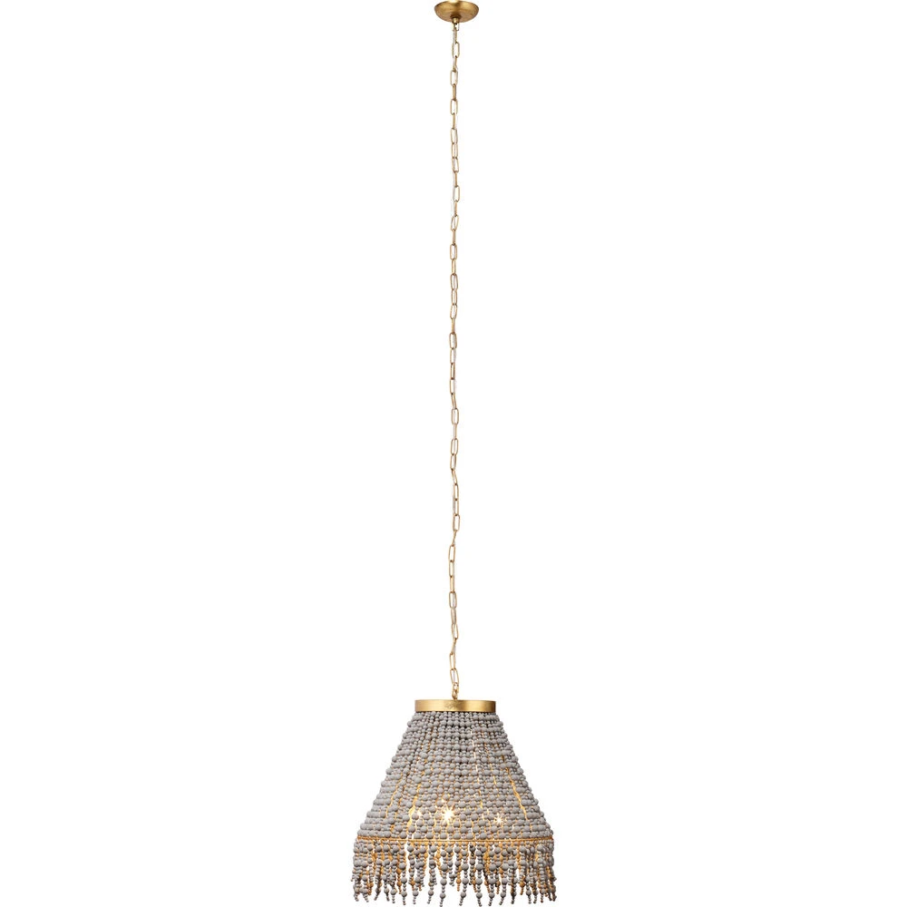 Angelou 3 Light 20 Inch Gold Beaded Chandelier Ceiling Light 7 Angelou 3 Light 20 Inch Gold Beaded Chandelier Ceiling Light - Image 5