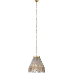 Angelou 3 Light 20 Inch Gold Beaded Chandelier Ceiling Light -Lighting Store 5ange chgr 4