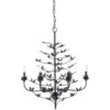 Blooming 12 Light 30 Inch Black Chandelier Ceiling Light 2 Blooming 12 Light 30 Inch Black Chandelier Ceiling Light -Lighting Store 5bloo blck