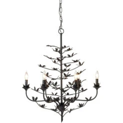 Blooming 12 Light 30 Inch Black Chandelier Ceiling Light -Lighting Store 5bloo blck 4 1