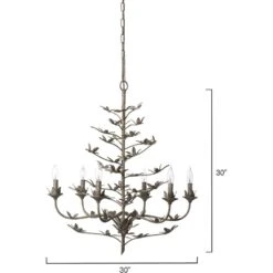 Blooming 12 Light 30 Inch Rust Chandelier Ceiling Light -Lighting Store 5bloo rust 2 1
