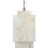 Borealis 1 Light 9 Inch Alabaster Pendant Ceiling Light, Cube 1 Borealis 1 Light 9 Inch Alabaster Pendant Ceiling Light, Cube -Lighting Store 5borcub pewh 1