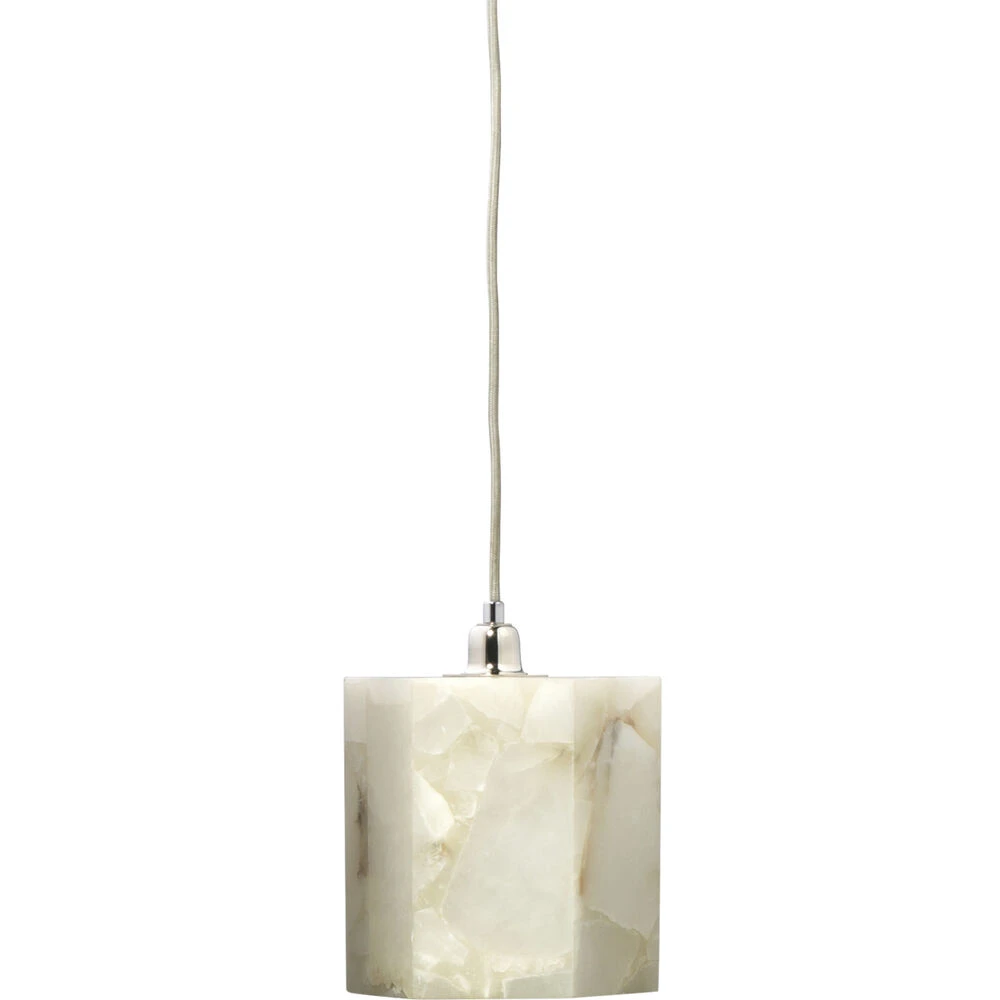 Borealis 1 Light 7 Inch Alabaster Pendant Ceiling Light, Hexagon 3 Borealis 1 Light 7 Inch Alabaster Pendant Ceiling Light, Hexagon