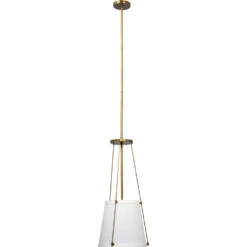California 1 Light 12 Inch Antique Brass Pendant Ceiling Light