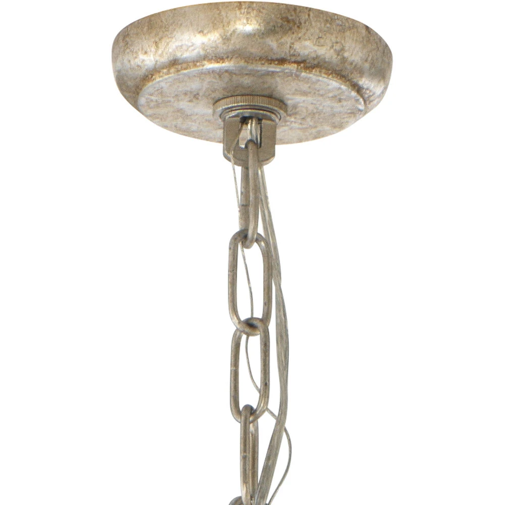 Capsize 5 Light 20 Inch Black Mother Of Pearl And Champagne Leaf Metal Chandelier Ceiling Light 4 Capsize 5 Light 20 Inch Black Mother Of Pearl And Champagne Leaf Metal Chandelier Ceiling Light - Image 2