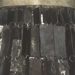 Capsize 5 Light 20 Inch Black Mother Of Pearl And Champagne Leaf Metal Chandelier Ceiling Light -Lighting Store 5caps chbk 5 1