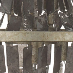 Capsize 5 Light 20 Inch Black Mother Of Pearl And Champagne Leaf Metal Chandelier Ceiling Light 13 Capsize 5 Light 20 Inch Black Mother Of Pearl And Champagne Leaf Metal Chandelier Ceiling Light -Lighting Store 5caps chbk 9