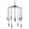 Cascade 12 Light 26 Inch Antique Brass Pendant Ceiling Light