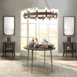 Cirque 24 Light 48 Inch Salvaged Grey Oak & Oil Rubbed Bronze Chandelier Ceiling Light -Lighting Store 5cirq mdob 4