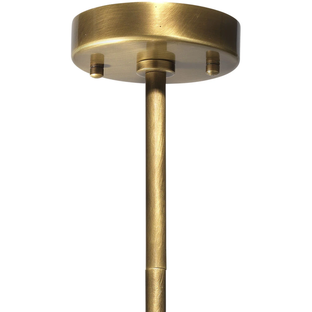 Elancourt 3 Light 17 Inch White Faux Alabaster & Antique Brass Pendant Ceiling Light 4 Elancourt 3 Light 17 Inch White Faux Alabaster & Antique Brass Pendant Ceiling Light - Image 2