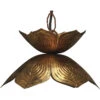 Flowering Lotus 1 Light 11 Inch Antique Gold Pendant Ceiling Light -Lighting Store 5flow smgo