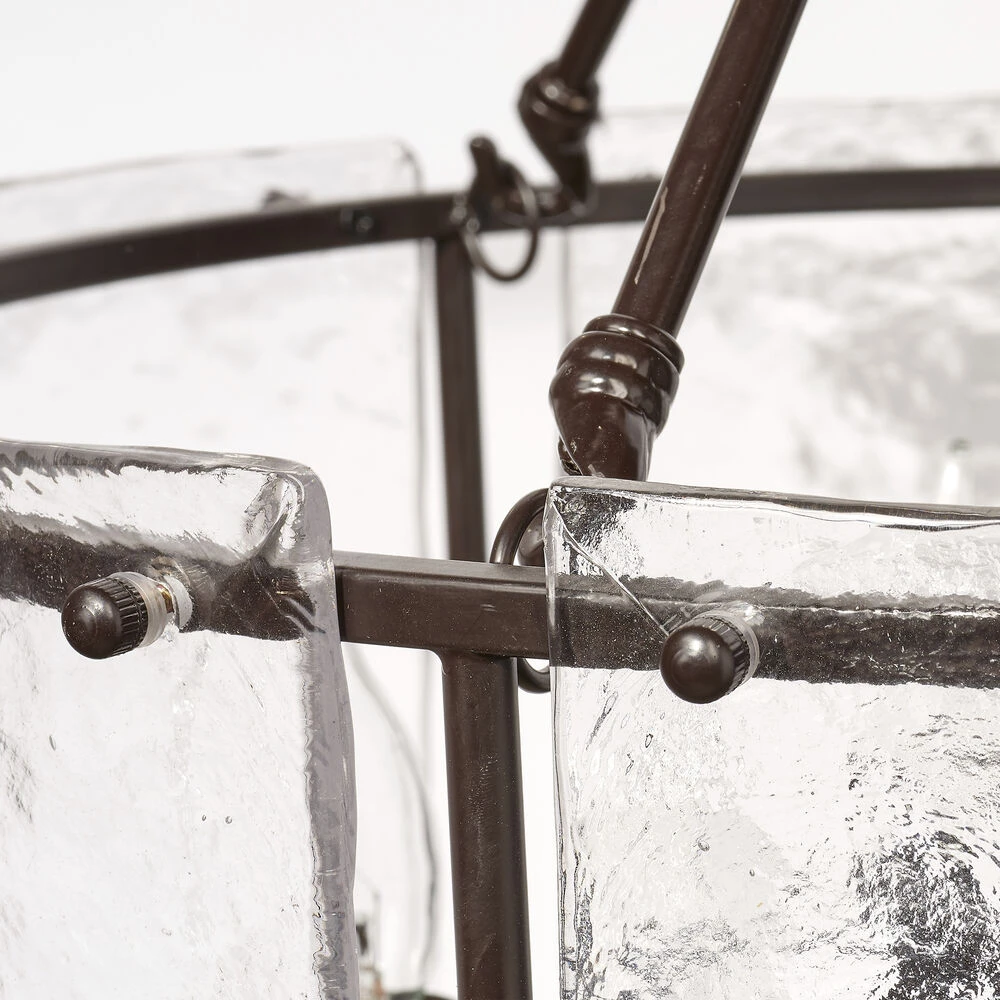 Glenn 6 Light 21.75 Inch Bronze And Oil Rubbed Bronze Chandelier Ceiling Light, Large 6 Glenn 6 Light 21.75 Inch Bronze And Oil Rubbed Bronze Chandelier Ceiling Light, Large - Image 4