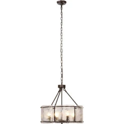 Glenn 6 Light 21.75 Inch Bronze And Oil Rubbed Bronze Chandelier Ceiling Light, Large -Lighting Store 5glen lgob 5 1