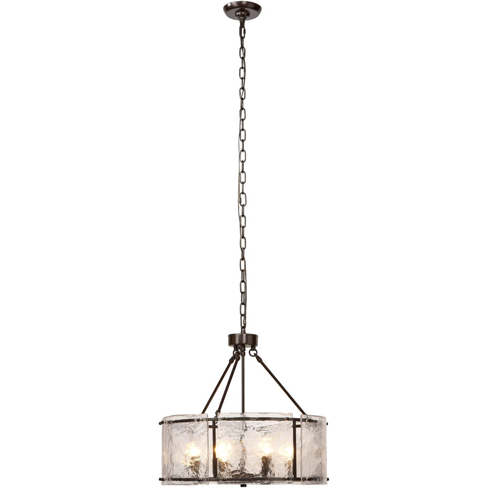 Glenn 6 Light 21.75 Inch Bronze And Oil Rubbed Bronze Chandelier Ceiling Light, Large 8 Glenn 6 Light 21.75 Inch Bronze And Oil Rubbed Bronze Chandelier Ceiling Light, Large - Image 6