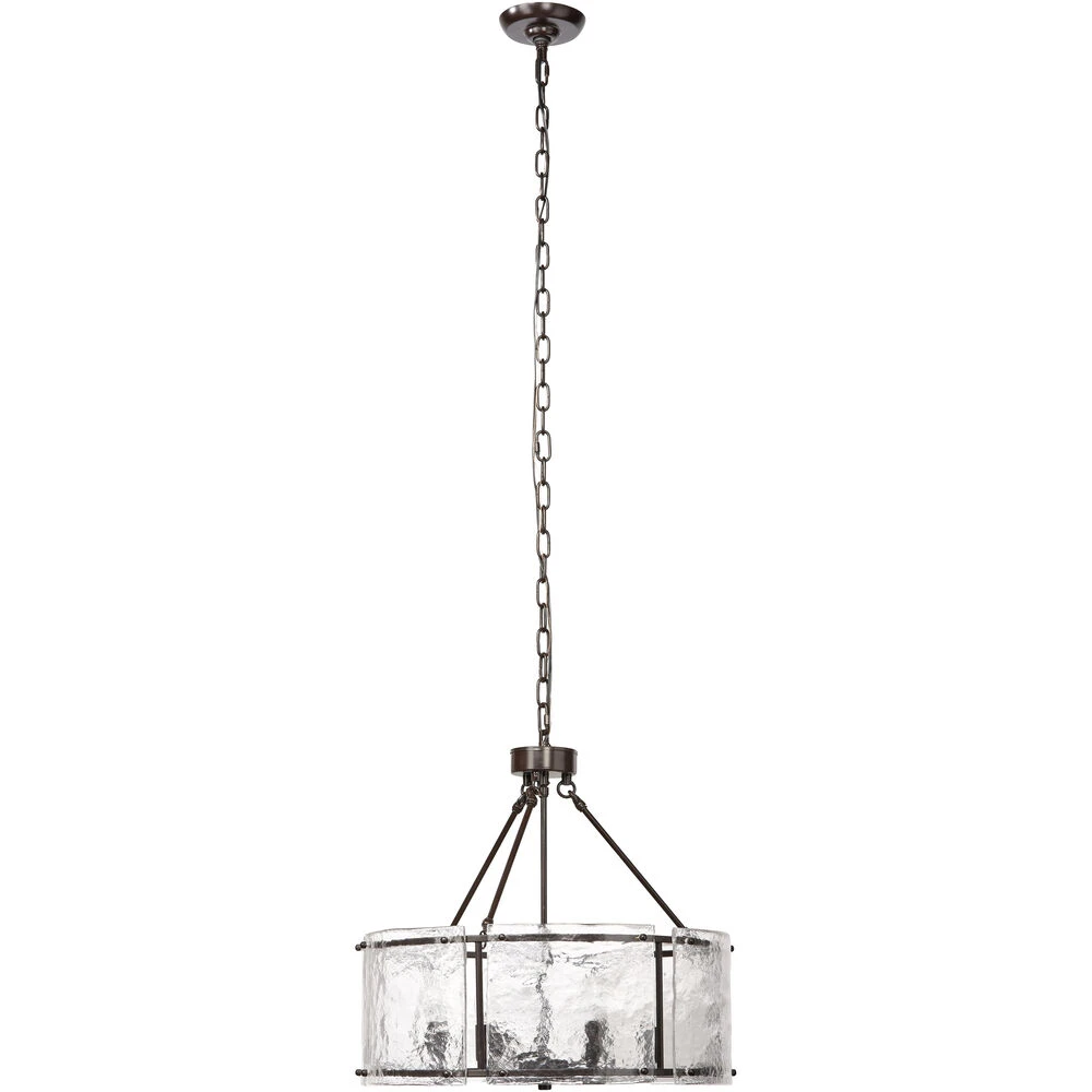 Glenn 6 Light 21.75 Inch Bronze And Oil Rubbed Bronze Chandelier Ceiling Light, Large 9 Glenn 6 Light 21.75 Inch Bronze And Oil Rubbed Bronze Chandelier Ceiling Light, Large - Image 7