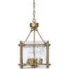 Glenn 4 Light 14 Inch Antique Brass Chandelier Ceiling Light, Small