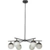 Metro 6 Light 40 Inch Faux White Alabaster And Oil Rubbed Bronze Chandelier Ceiling Light, Antique Brass Accents 2 Metro 6 Light 40 Inch Faux White Alabaster And Oil Rubbed Bronze Chandelier Ceiling Light, Antique Brass Accents -Lighting Store 5metr6 chob 1
