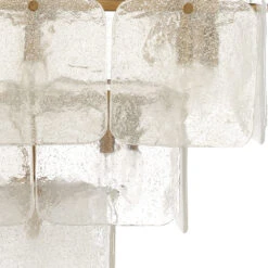 Perignon 24 Light 25 Inch Melted Ice Glass & Antique Brass Three Tier Chandelier Ceiling Light -Lighting Store 5peri chab 3 1