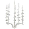 Petals 5 Light 24 Inch White Gesso Chandelier Ceiling Light