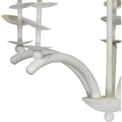 Petals 5 Light 24 Inch White Gesso Chandelier Ceiling Light -Lighting Store 5peta chwh 9