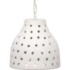 Porous 1 Light 11.75 Inch Textured Matte White Pendant Ceiling Light -Lighting Store 5poro lgwh