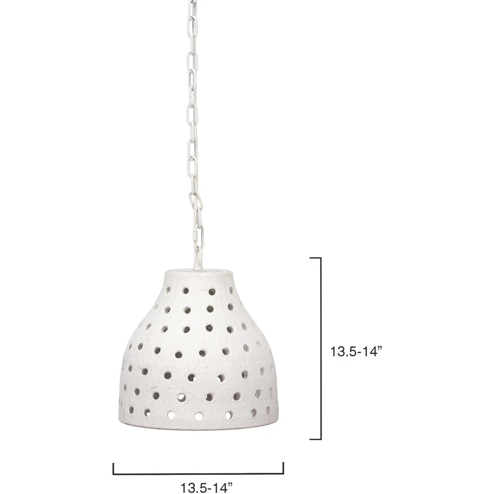 Porous 1 Light 11.75 Inch Textured Matte White Pendant Ceiling Light 9 Porous 1 Light 11.75 Inch Textured Matte White Pendant Ceiling Light - Image 7