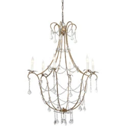 Scarlett 12 Light 34 Inch Champagne And Clear Chandelier Ceiling Light -Lighting Store 5scar cham 4 1